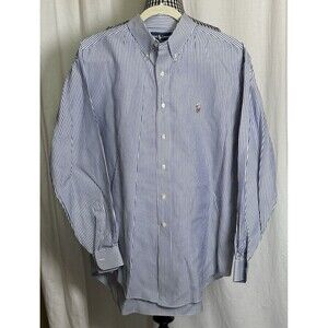 Ralph Lauren Polo Men’s XL 16.5 34/35 Yarmouth Pinpoint Oxford Shirt Pinstripe